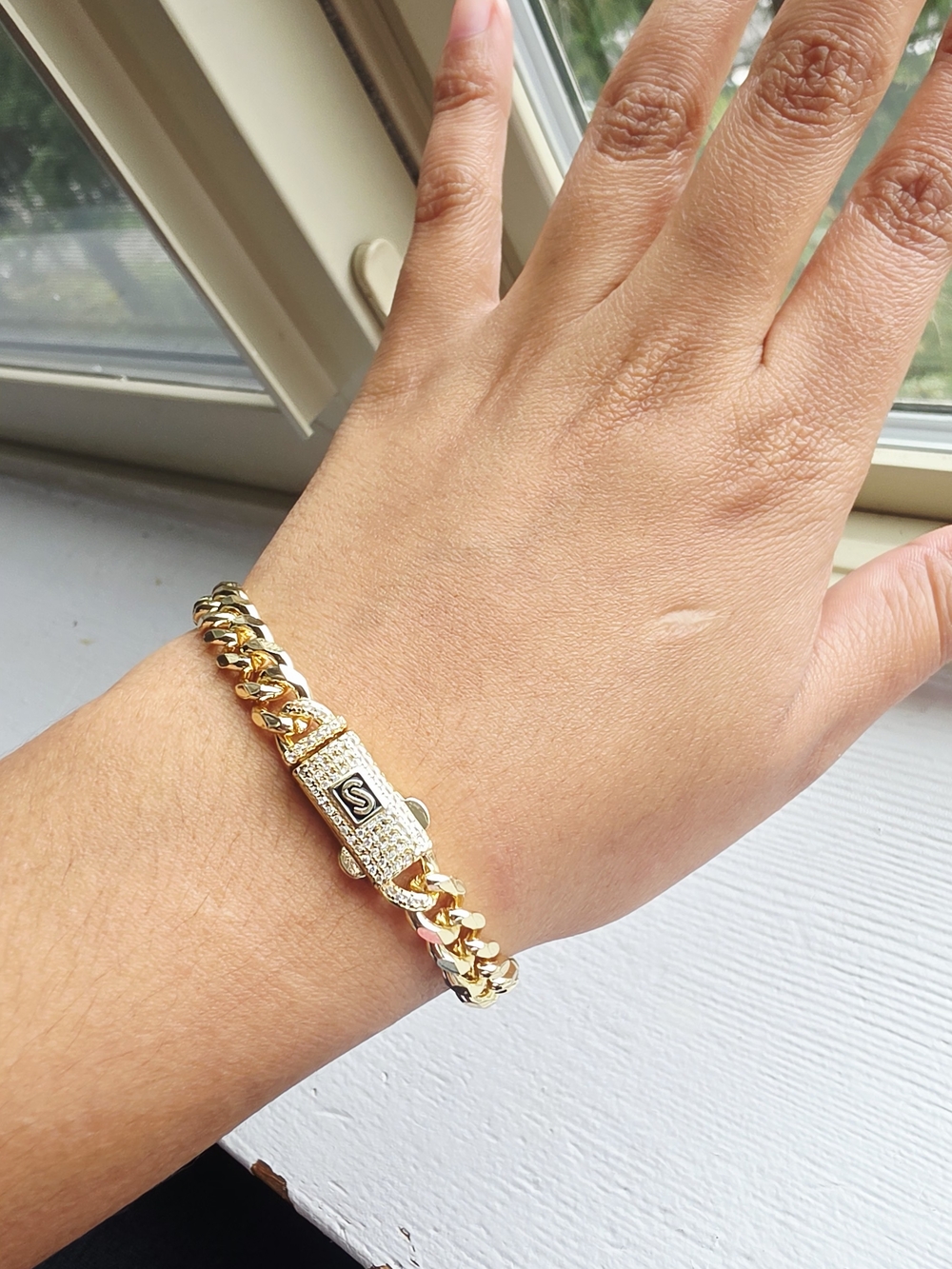 Hermosa Pulsera Para Dama Y Caballero Oro Laminado 14k